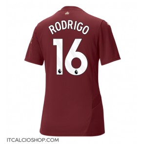Manchester City Rodri Hernandez #16 Terza Maglia Femmina 2024-25 Manica Corta